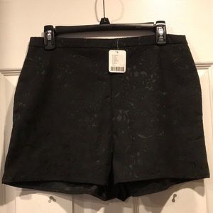 NWT Black Embroidered Shorts